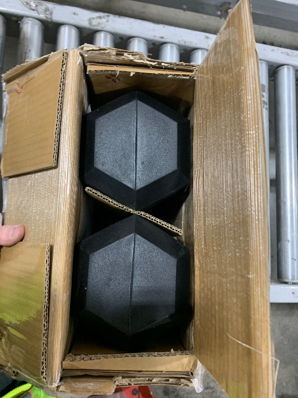 Photo 1 of CAP 150 LB Rubber Hex Dumbbell Set with A-Frame Rack