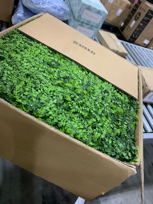 Photo 1 of Grooy Artificial Boxwood Hedge Panels, 12PCS 20"x20"
