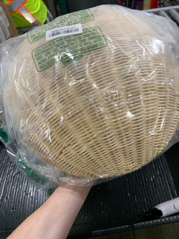 Photo 1 of Quincry Scalloped Hanging Wicker Baskets - Set of 2