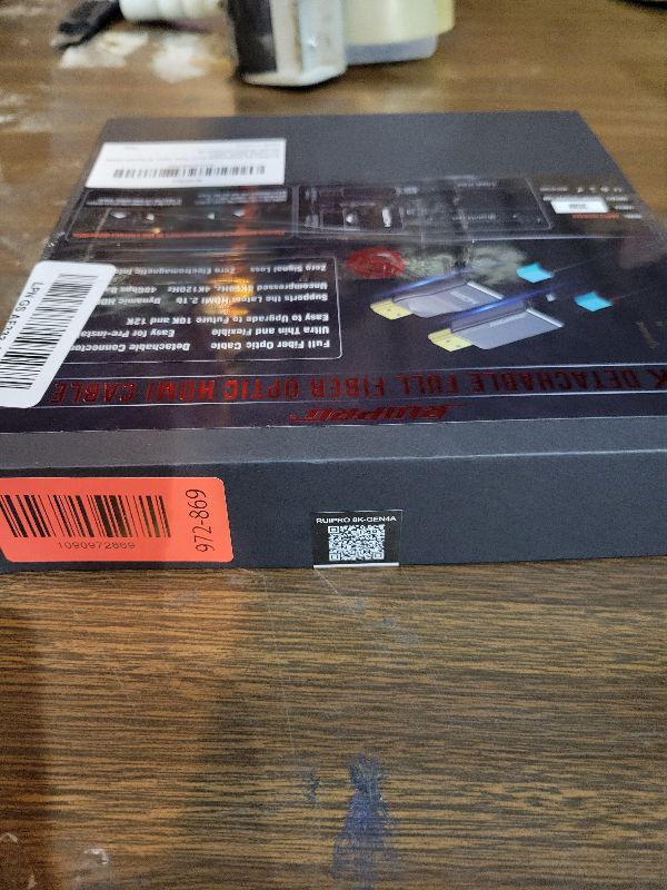 View 2 of RUIPRO 8K Detachable Full Fiber Optic Armored HDMI 2.1 Cable, 48Gbps, 100FT