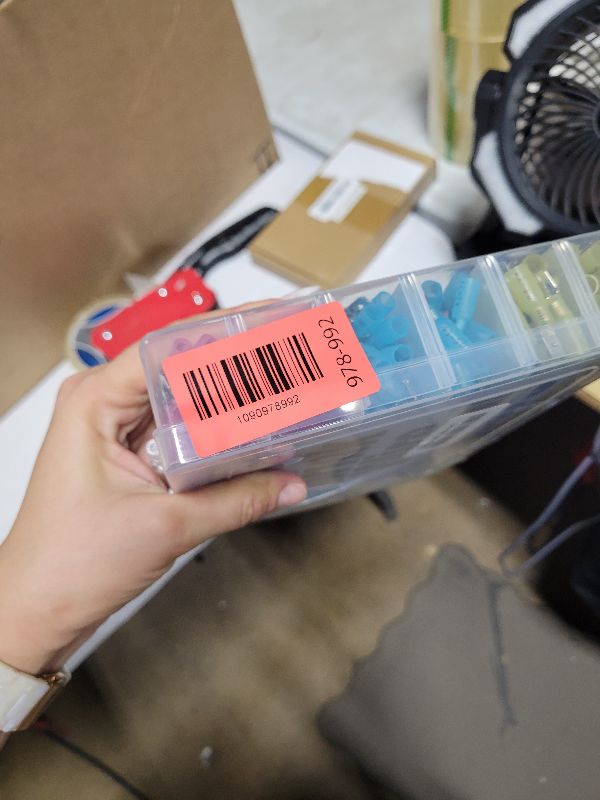 Photo 1 of 600Pcs Heat Shrink Wire Connectors Electrical Kit - Oiojuct Marine Automotive Crimp Terminals Assortment, Waterproof Ring Fork Spade Electrical Butt Connector