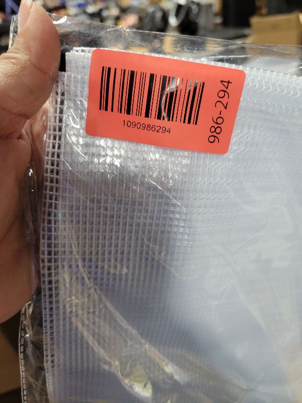 Photo 1 of 6 Pack Mesh Zipper Pouch Bags, Waterproof Zipper Pouch A4 Size, White