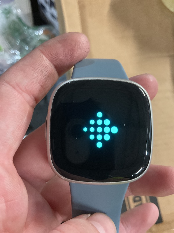 View 4 of Google Fitbit Versa 4 Fitness Smartwatch, - Waterfall Blue/Platinum