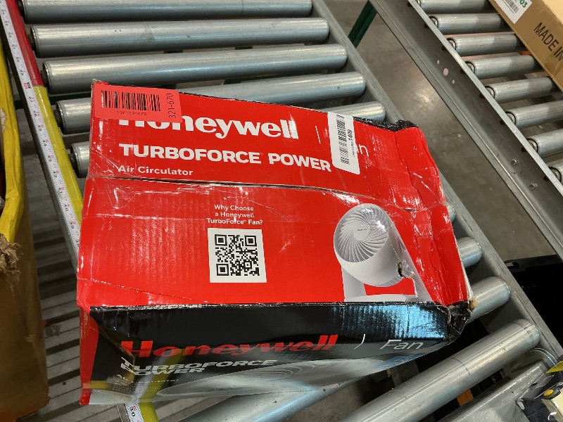View 2 of [SOLD FOR PARTS] Honeywell TurboForce Air Circulator, Small Tabletop Fan, Quiet Personal Fan for Home or Office, 3 Speeds, 90 Degree Pivoting Head, White, HT-904
