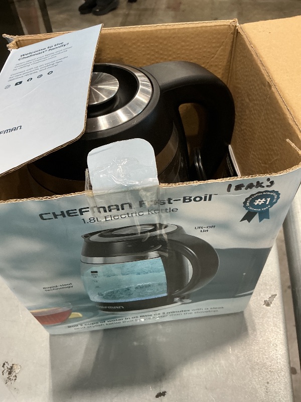 View 2 of [SOLD FOR PARTS] Chefman 1.8L Electric Kettle