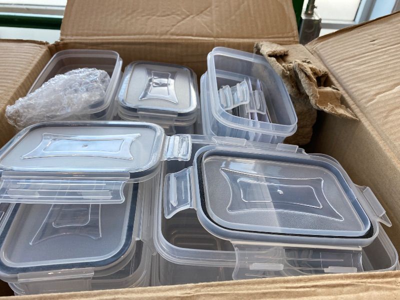 View 3 of 24 Pieces Mixed Sizes Rectangular Empty Mini Clear Plastic Organizer Box