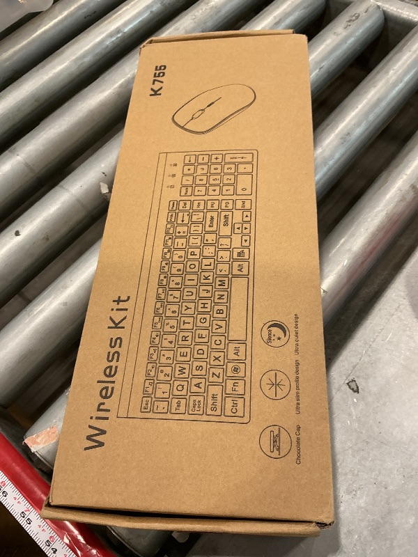 View 2 of [Missing Keyboard Receiver] HXMJ-Wireless Large Print Keyboard and Mouse Set with USB Receiver| Quiet Scissor Switch | for Seniors and Visually Impaired Low Vision Individuals-Yellow