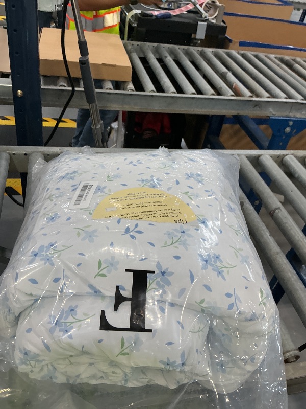 Photo 1 of BLOOMHAVEN Full Size Comforter Set - 7 Pieces Blue Flowers