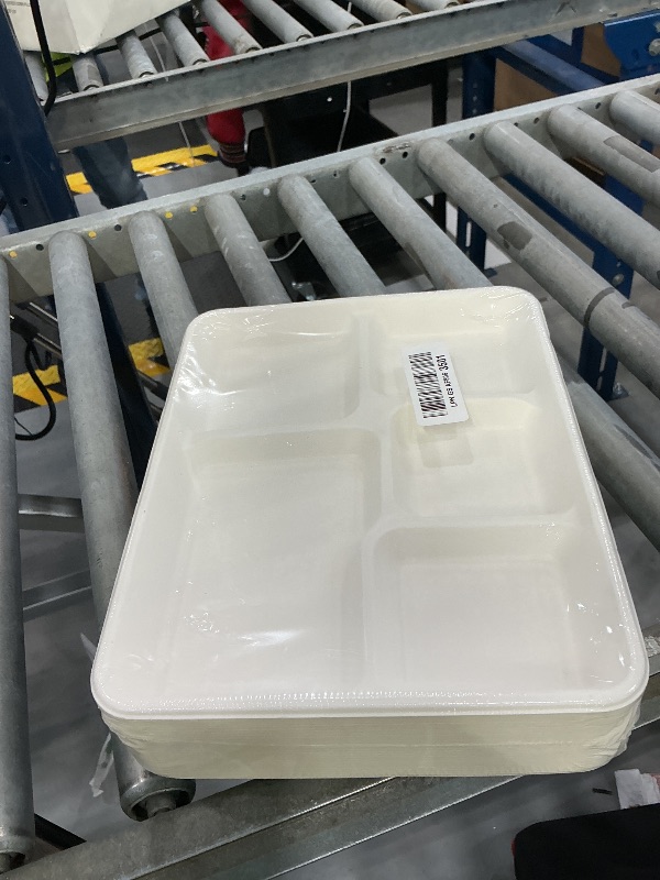 Photo 1 of Qi Boo Compostable 5 Compartment Plates, 10.25 x 8.25 inch, 50-Pack