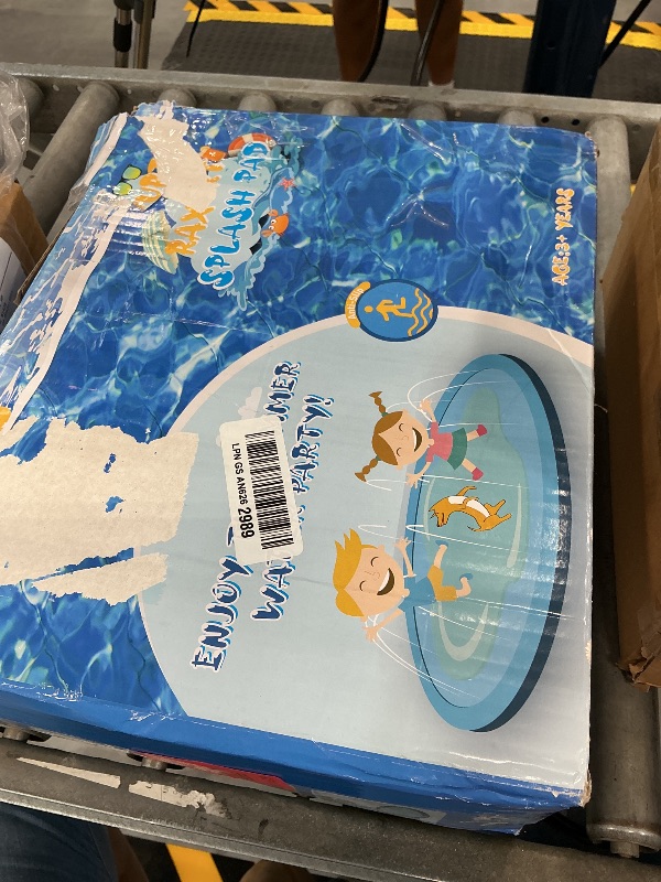 Photo 1 of Splash Pad, 118" Super Large Non-Slip Sprinkler Splash Pad for Kids & Dogs