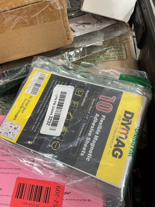 Photo 1 of DIYMAG Magnetic Adhesive Sheets - 4" x 6", 10 Pack