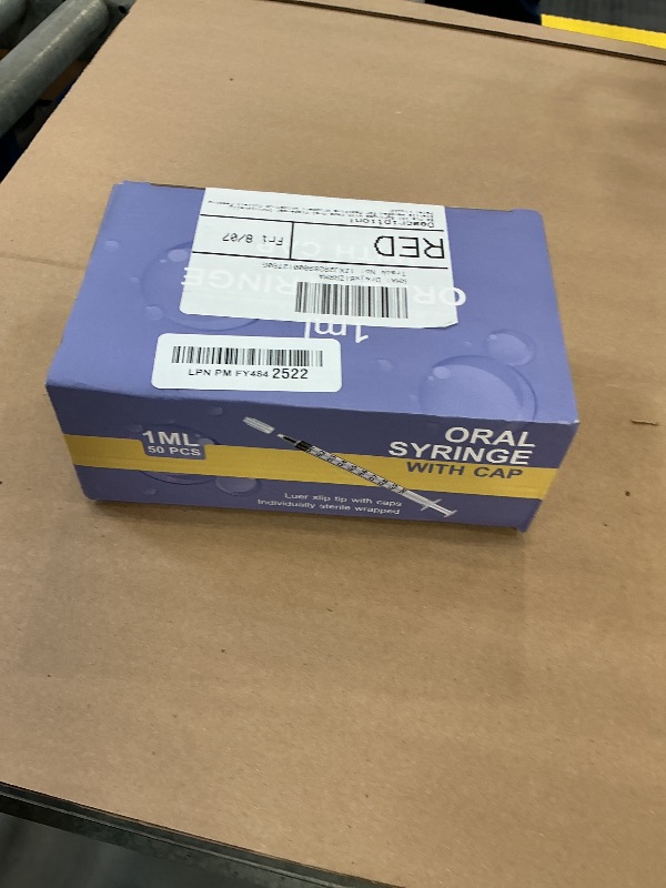 Photo 1 of THINKPRICE 1ml Syringes with Caps, 50 Pack