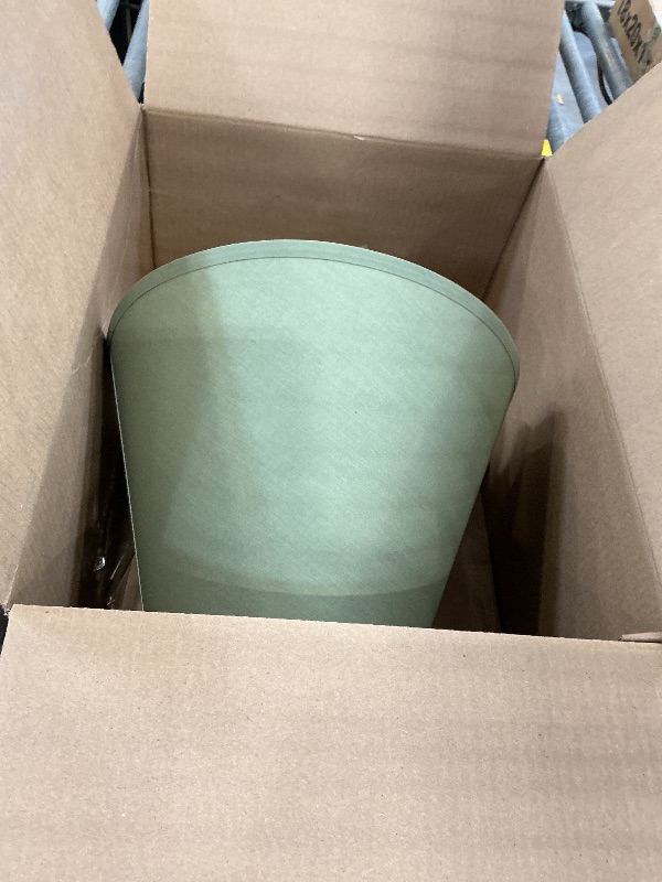 Photo 1 of Aspen Creative 32071, Hardback Empire Transitional Spider Celadon Lamp Shade, 7" Top x 13" Bottom x 10" Slant