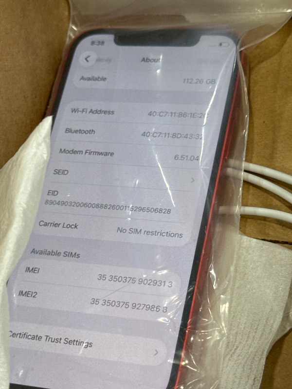 Photo 1 of Apple iPhone 12, 128GB, Red