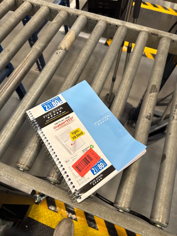 Photo 1 of Five Star Spiral Notebook, 2 Subject, College Ruled, 6" x 9.5", 80 Sheets, Blue