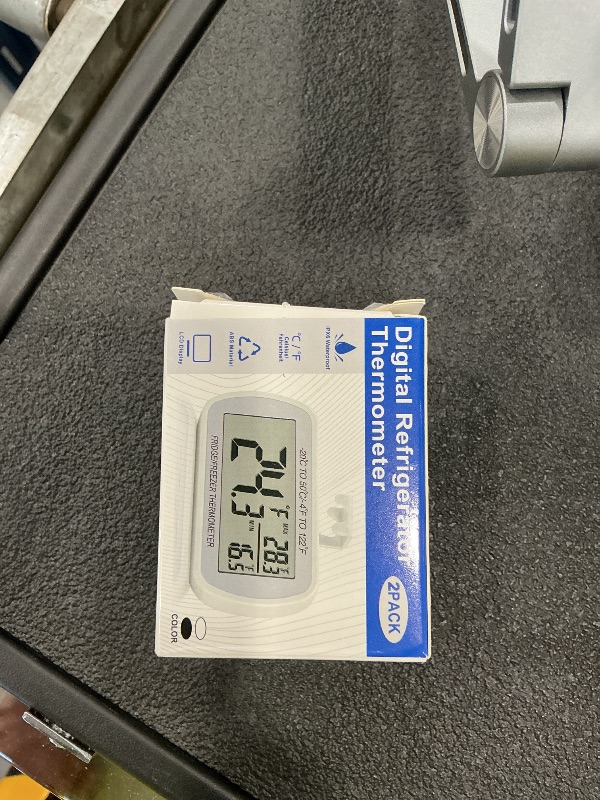 Photo 1 of VOULOIR Waterproof Refrigerator Thermometer (2 Pack)
