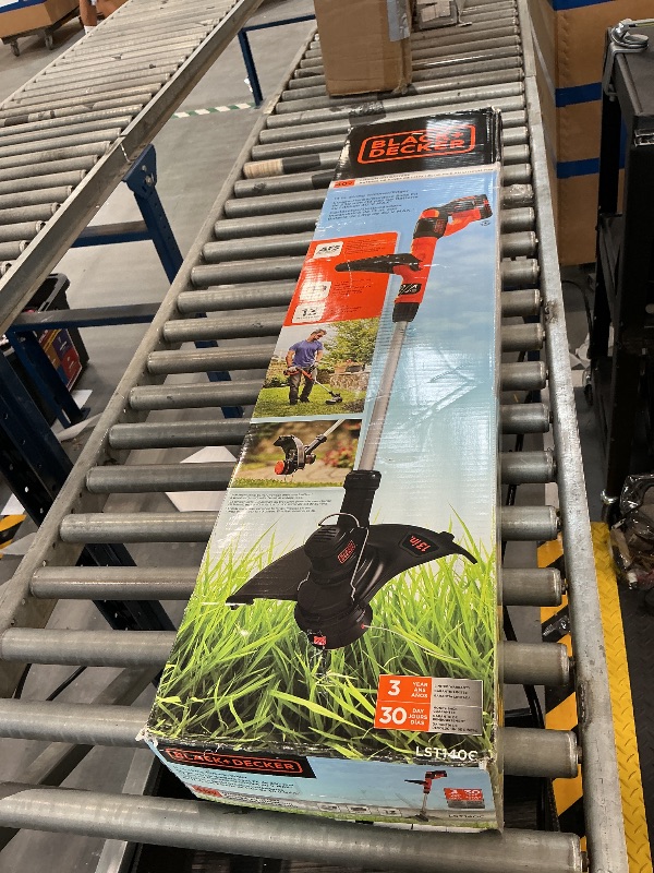 Photo 1 of Black+Decker 40V MAX 13 Inch String Trimmer and Lawn Edger with Battery and Charger, Cordless Weed Eater with Charge Indicator, High Torque PowerDrive Technology (LST140C)