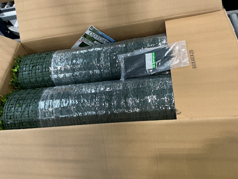 Photo 1 of ODTORY Artificial Boxwood Panel Roll - 5FT x 10FT (50 sqft), Green