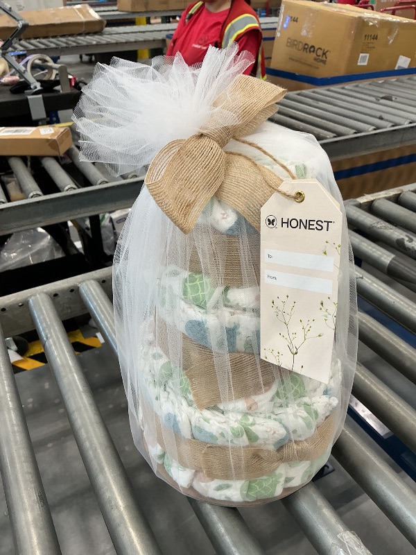 Photo 1 of The Honest Company Diaper Cake, Plant-Based, Turtle Time, Size 1, 35 Count