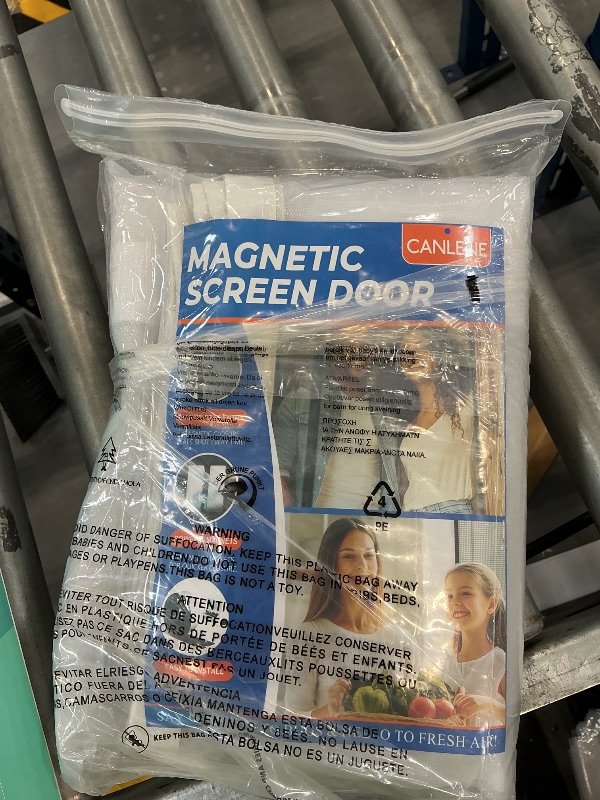 Photo 1 of CANLENE Magnetic Screen Door Left Right Side Opening Polyethylene Terephthalate Mesh Greater Than Fiberglass and Polyester Easy Install