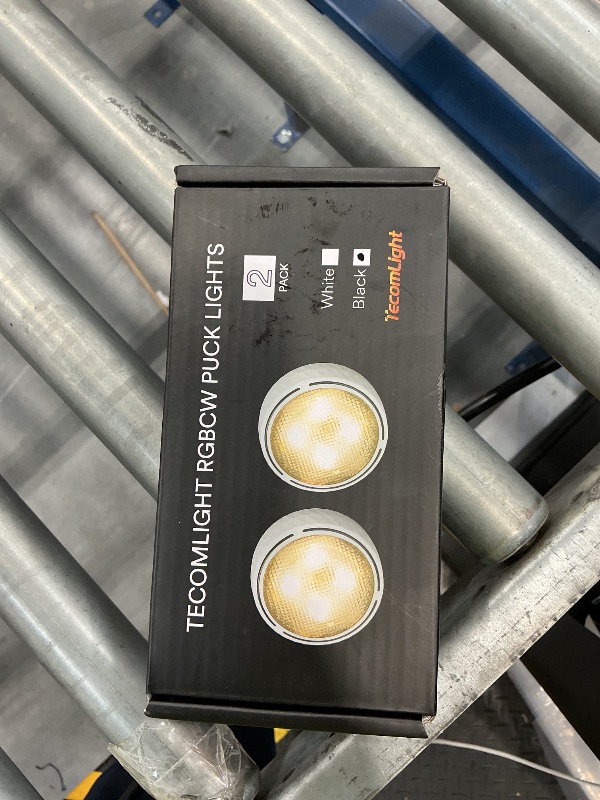 Photo 1 of TECOMLIGHT Puck Lights with Remote, AA Battery Operated, Black, 2 Pack
