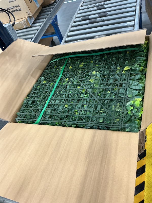 Photo 1 of ODTORY Artificial Grass Wall Backdrop Panels, Green, 20"x20", 8 Panels