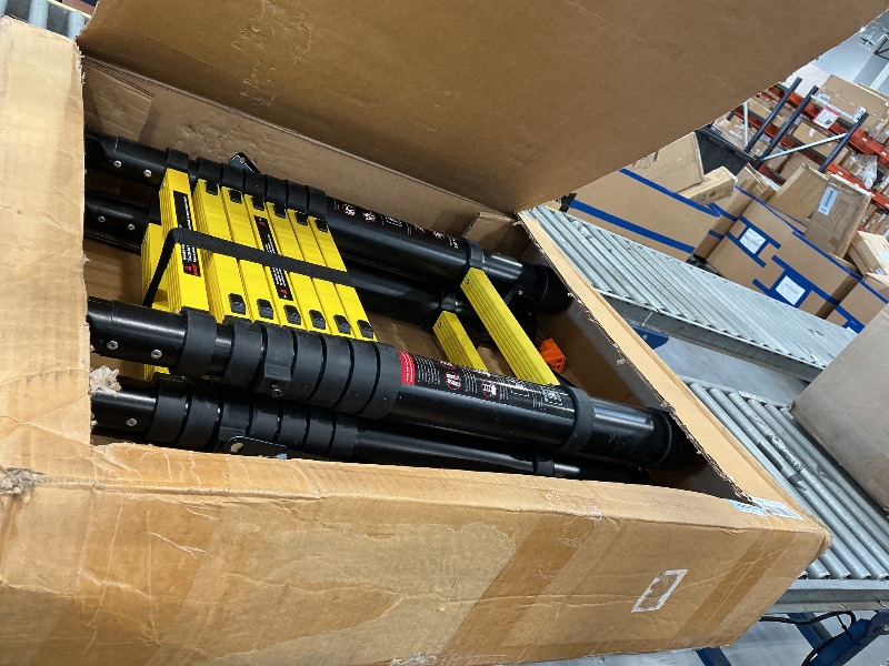 Photo 1 of SINMEIRUN Telescoping Ladder, 16.5 FT, A Frame, 330 lbs Capacity; Yellow