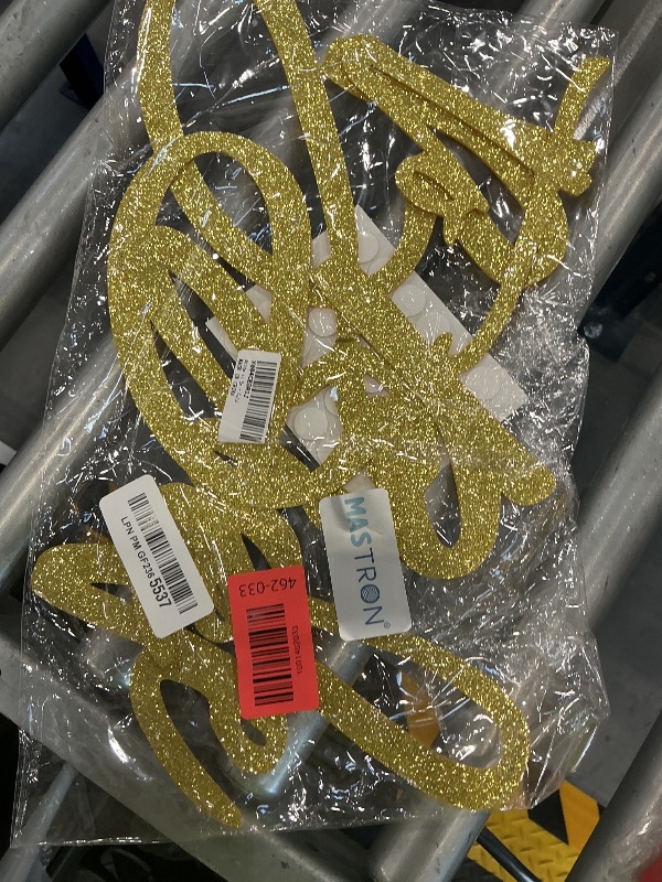 Photo 1 of MASTRON Bride to Be Sign - Glitter Gold Felt Letters