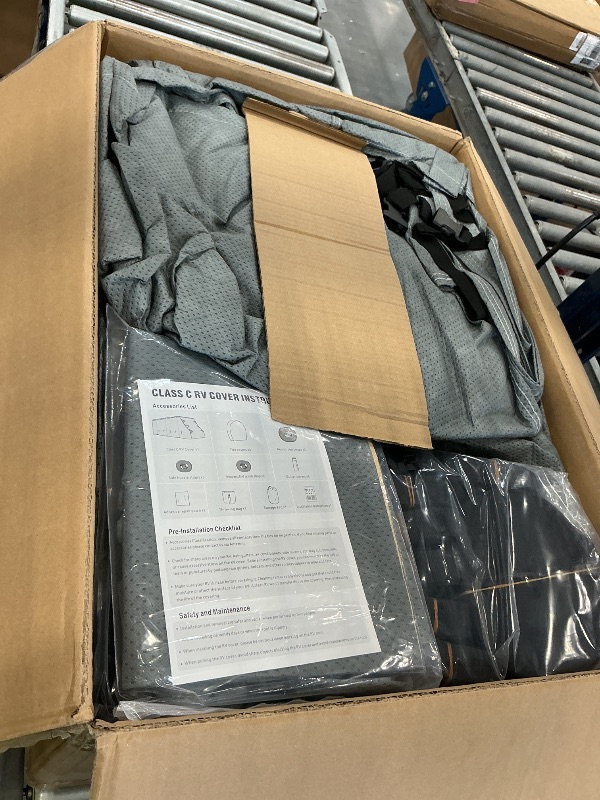 Photo 1 of DenForste Class C RV Cover, 29'-32' Camper Cover, Upgraded 8-Layer UV Protected RV Cover, Wind and Water Resistant with Extra Harness, Tire Cover and Gutter Cover