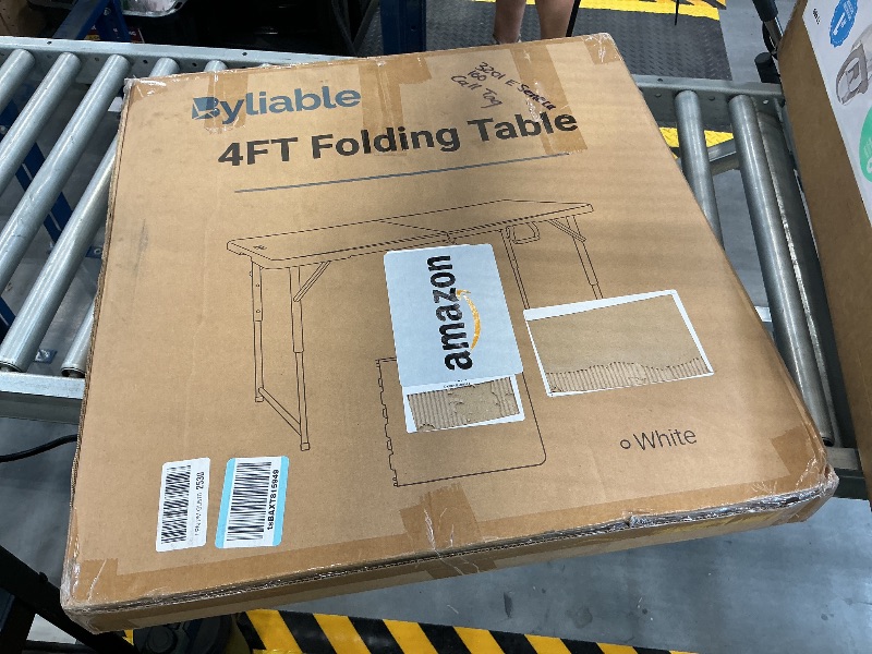 Photo 1 of Byliable 4ft Folding Table, White