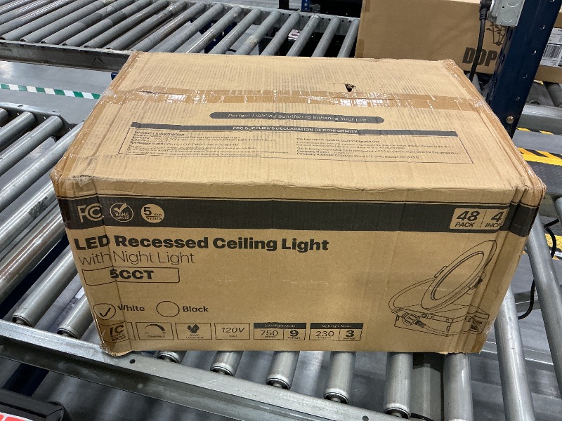 Photo 1 of Veriligt 48 Pack 4 Inch LED Recessed Lights with Night Light, 750LM 5CCT