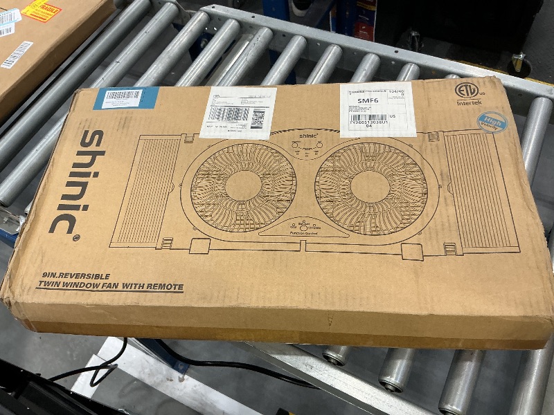 Photo 1 of shinic 9" Window Fan Low-Noise Reversible Remote Control 3-Speed, ETL