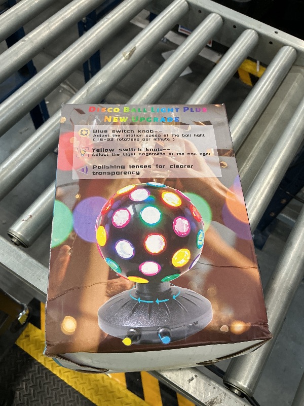Photo 1 of Spinning Disco Ball LED Night Light Projector 360° Rotary Speed/Brightness Adjustable Lamp for Parties, Lighting, Halloween, Christmas, Birthday, Holiday, Club, Bar (USB/Battery Operation)