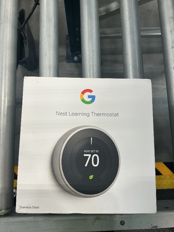 Photo 1 of Google Nest Learning Thermostat - 3rd Gen - Programmable Smart Thermostat for Home - Compatible with Alexa (Stainless Steel)