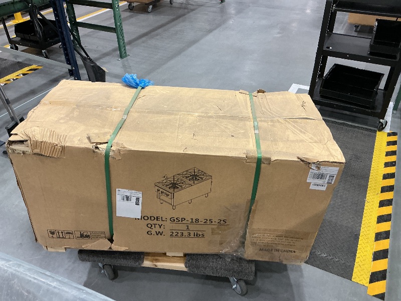 Photo 1 of  VEVOR Commercial Gas Stove with 2 Burners, Propane and Natural Gas Countertop Cooking Stove Range, Stainless Steel Gas Hot Plate, Commercial Cooking Equipment for Restaurant, 180,000 BTU