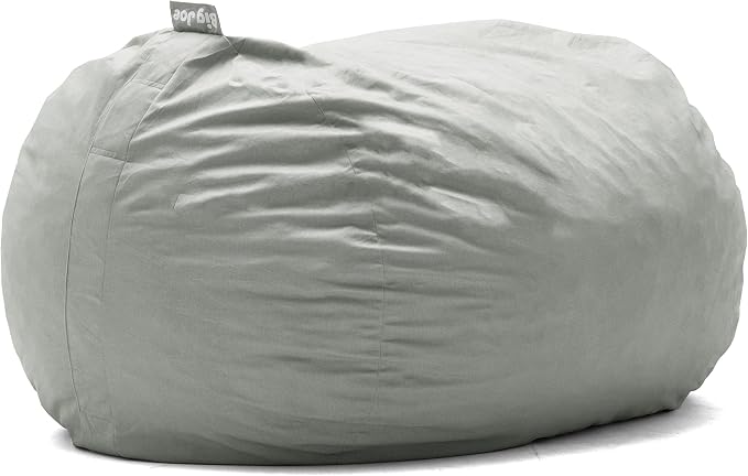 Photo 1 of Big Joe Fuf 7Ft Giant Foam Bean Bag Chair, Oversized Couch with Removable Cover for Kids, Teens, Adults, Fog Lenox, Durable Woven Polyester, 7 Foot