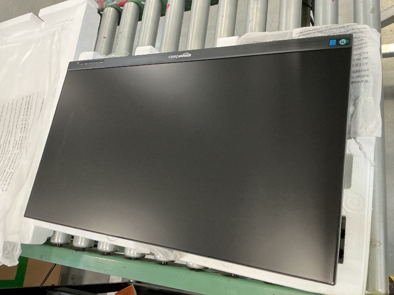 Photo 1 of Amazon Basics 27 in IPS Monitor, Full HD 1080P, 75 Hz, Adjustable Stand, HDMI, Display Port, VGA Input, Built-in Speakers, VESA Compatible, Black