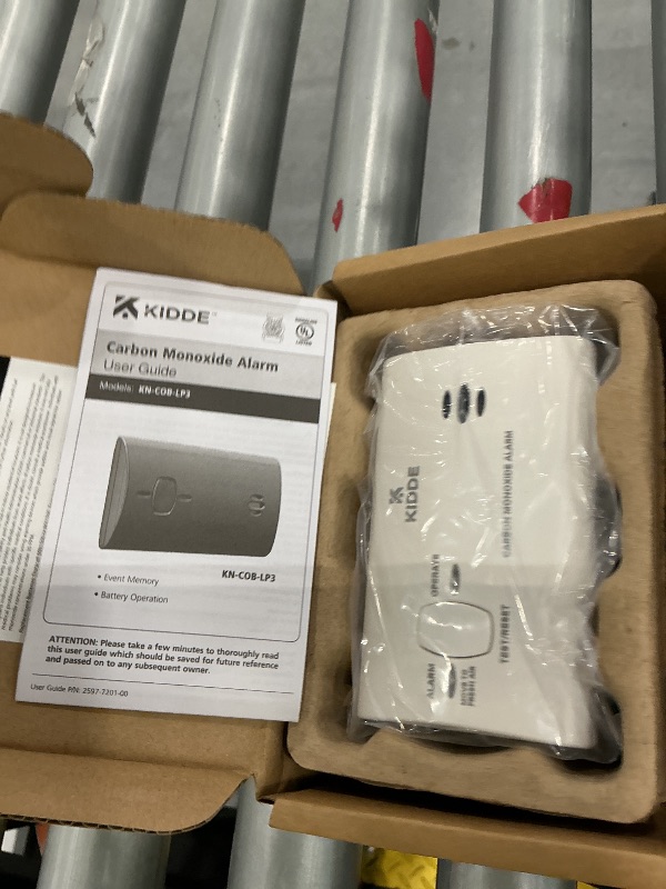 Photo 1 of Kidde Carbon Monoxide Detector (9CO5LP2), Battery Powered, Portable