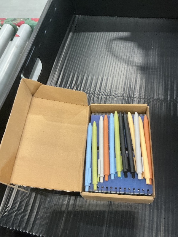 Photo 1 of PerKoop 24 Pcs Waterproof Notebooks with Ballpoint Pens 3x5, Dark Color