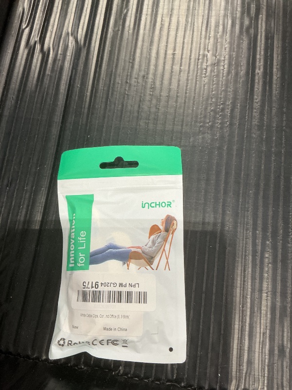 Photo 1 of INCHOR White Cable Clips, 2 Pack