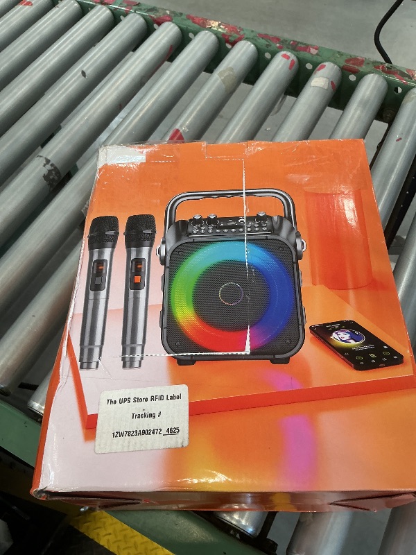 Photo 1 of CYY Karaoke Machine, Portable Bluetooth Speaker with 2 Wireless Microphones