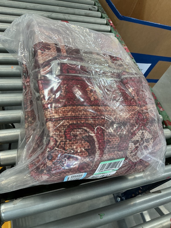 Photo 1 of Tangsoo Washable Area Rug - 8' x 10' Dark Red