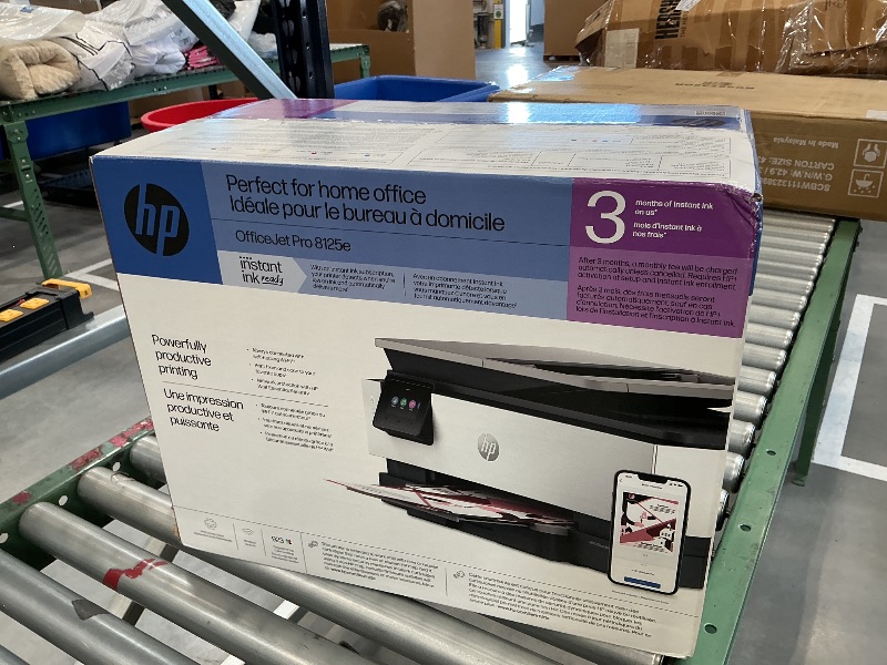 Photo 1 of HP OfficeJet Pro 8125e Wireless All-in-One Color Inkjet Printer, Print, scan, Copy, ADF, Duplex Printing Best-for-Home Office, 3 Month Instant Ink Trial Included, AI-Enabled (405T6A)