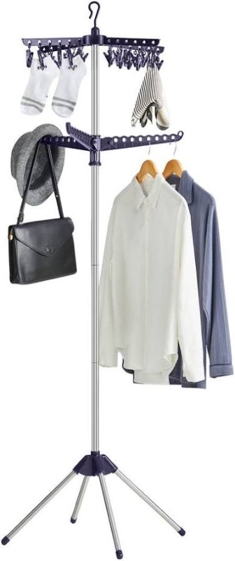 Photo 1 of SONGMICS Clothes Drying Rack Folding Laundry Drying Rack with 3 Rotatable Arms for Hangers