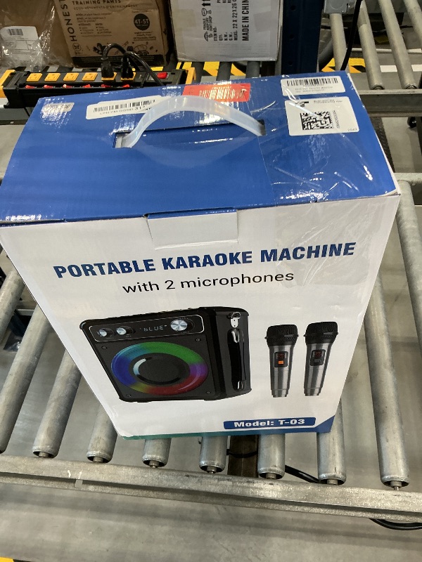 Photo 1 of VOSOCO Karaoke Machine - Bluetooth Speaker with 2 Wireless Mics