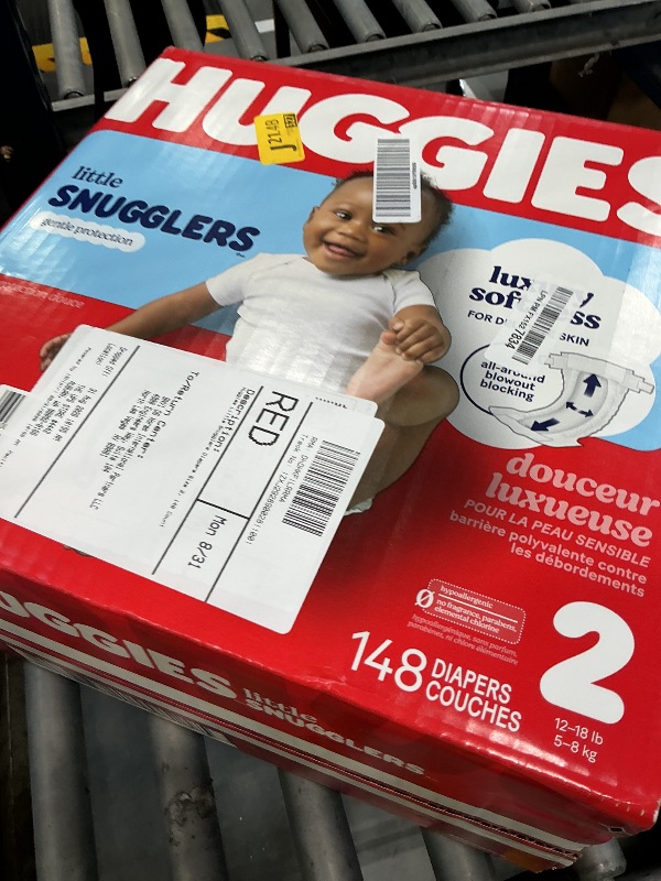 Photo 1 of Huggies Little Snugglers Diapers Size 2, 148 Count