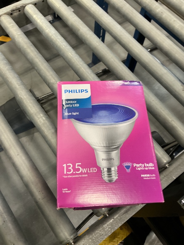Photo 1 of Philips LED PAR38 Light Bulb - 13.5W - Blue