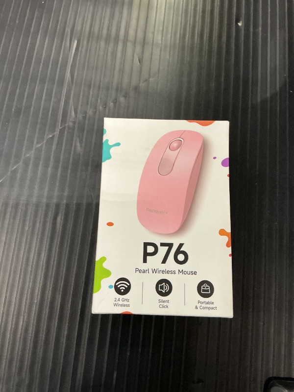 View 2 of memzuoix 2.4G Wireless Mouse, Ergonomic, Pink