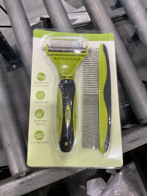 Photo 1 of Pecute Double-Sided Undercoat Rake for Dogs & Cats with Thick Double Coats