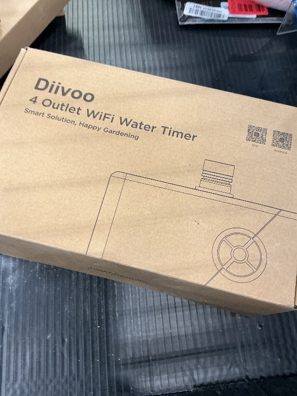 Photo 1 of Diivoo 4-Zone WiFi Water Timer with Brass Inlet & Ethernet